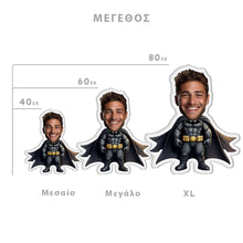 Load image into Gallery viewer, Εξατομικευμένο μαξιλάρι με πρόσωπο &quot;Batman&quot;