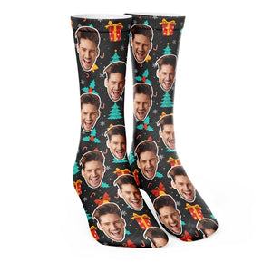 Персонализирани коледни чорапи - My Face On Sox